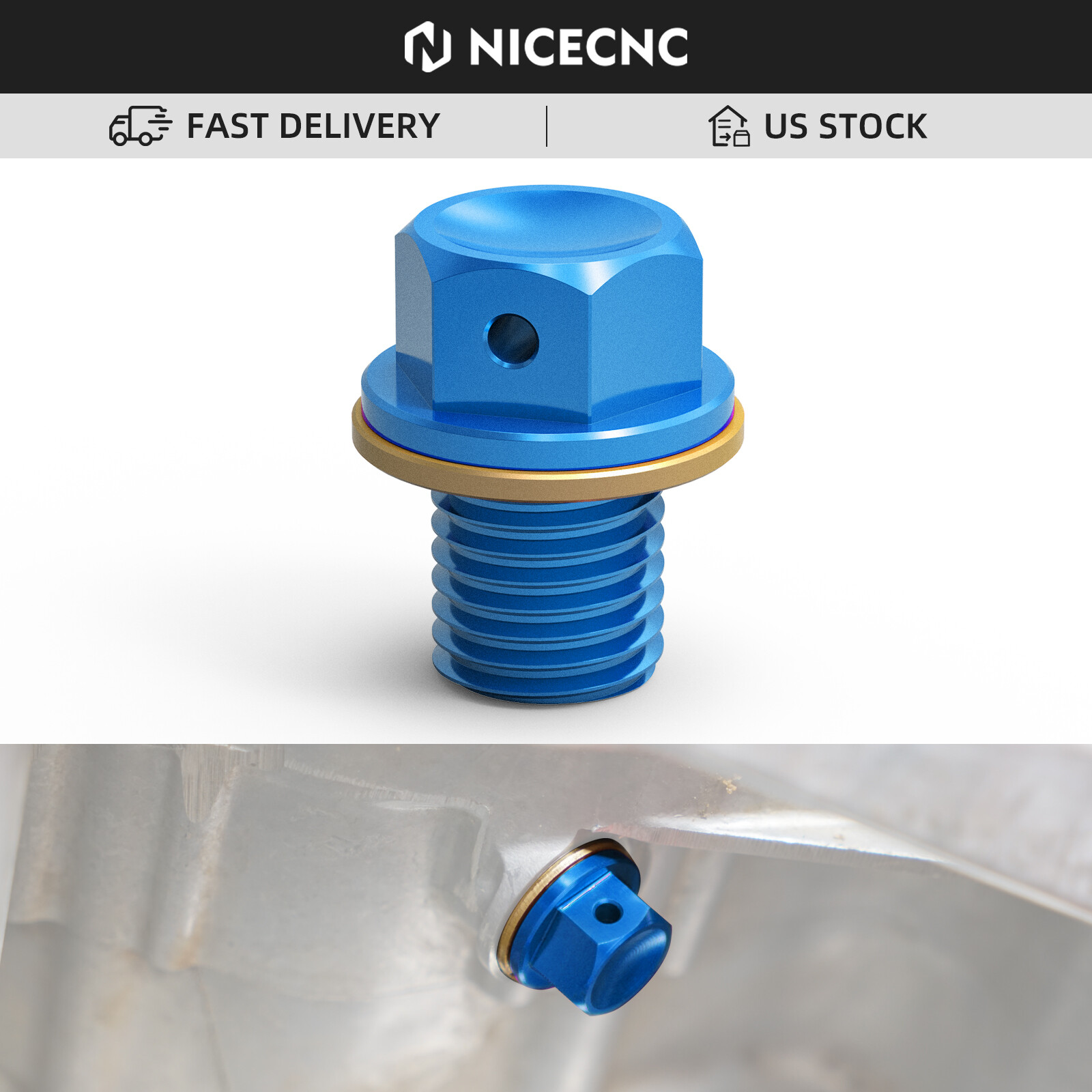 M12 CNC Magnetic Oil Drain Bolt Plug For Yamaha WR250R/X WR250R WR250X 2007-2017