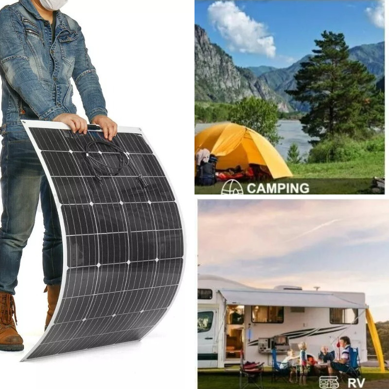 18V 300W Flexible Solar Panel Thin Marine RV Boat Peel & Stick With MC4
