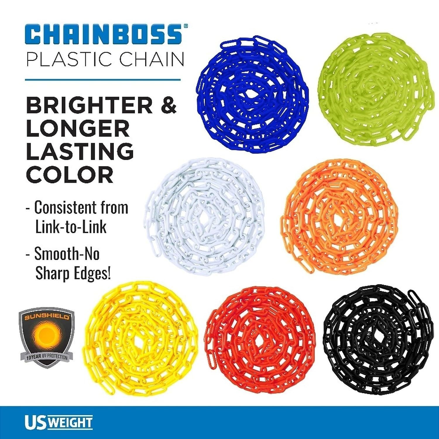 Durable Safety Chain for Visual Barriers - Red