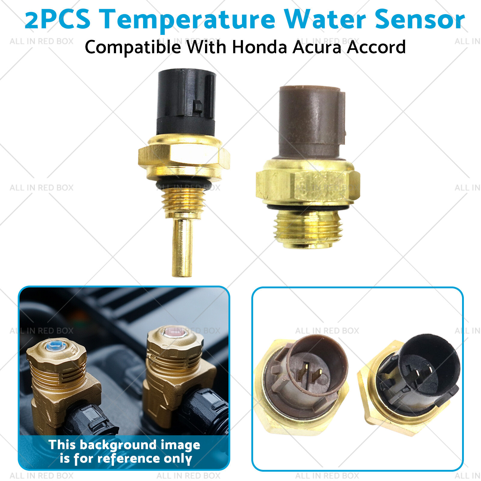 2PCS Cooling Fan Switch Temperature Water Sensor Suitable For Honda Acura Accord