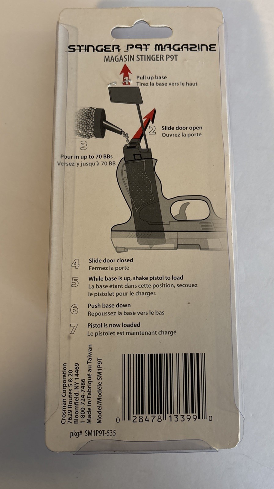 4 Crosman Spare Magazines for Stinger P9T Airsoft Pistol SM1P9T-535