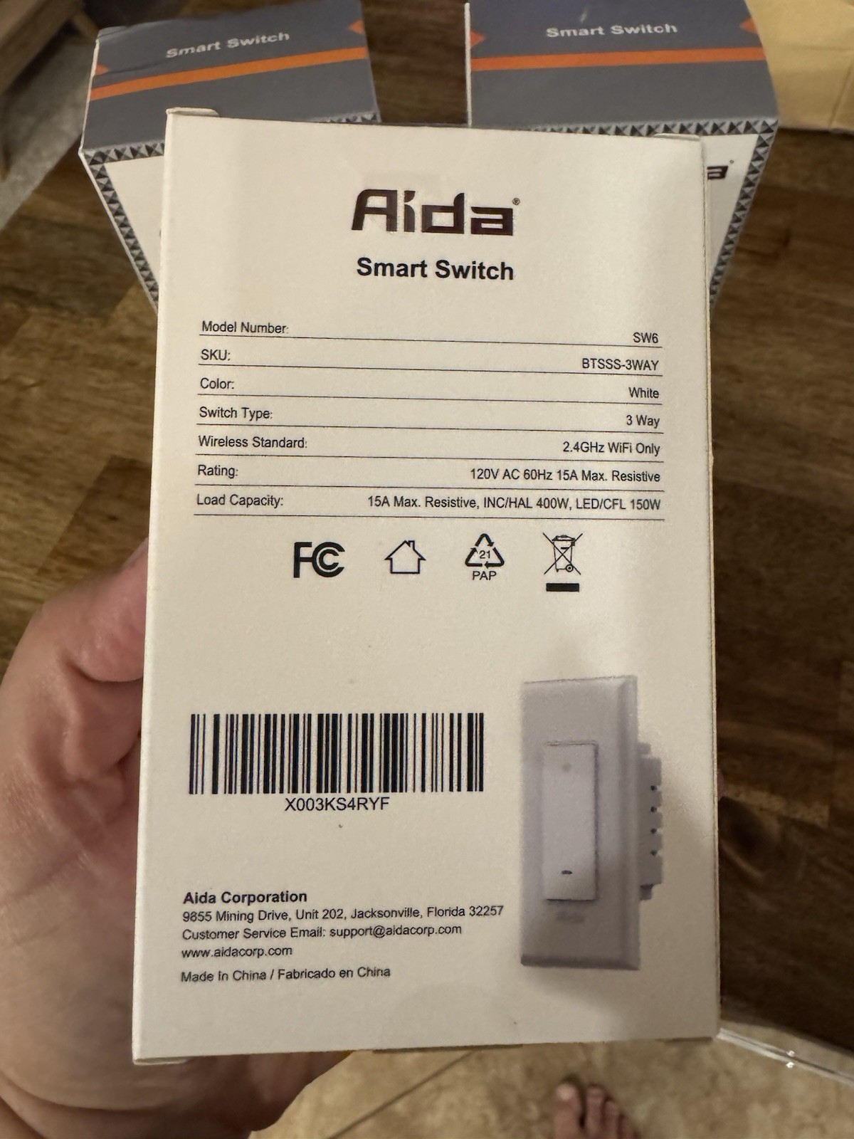 Aida 3-Way Smart Switch 3 Pack Wall Light