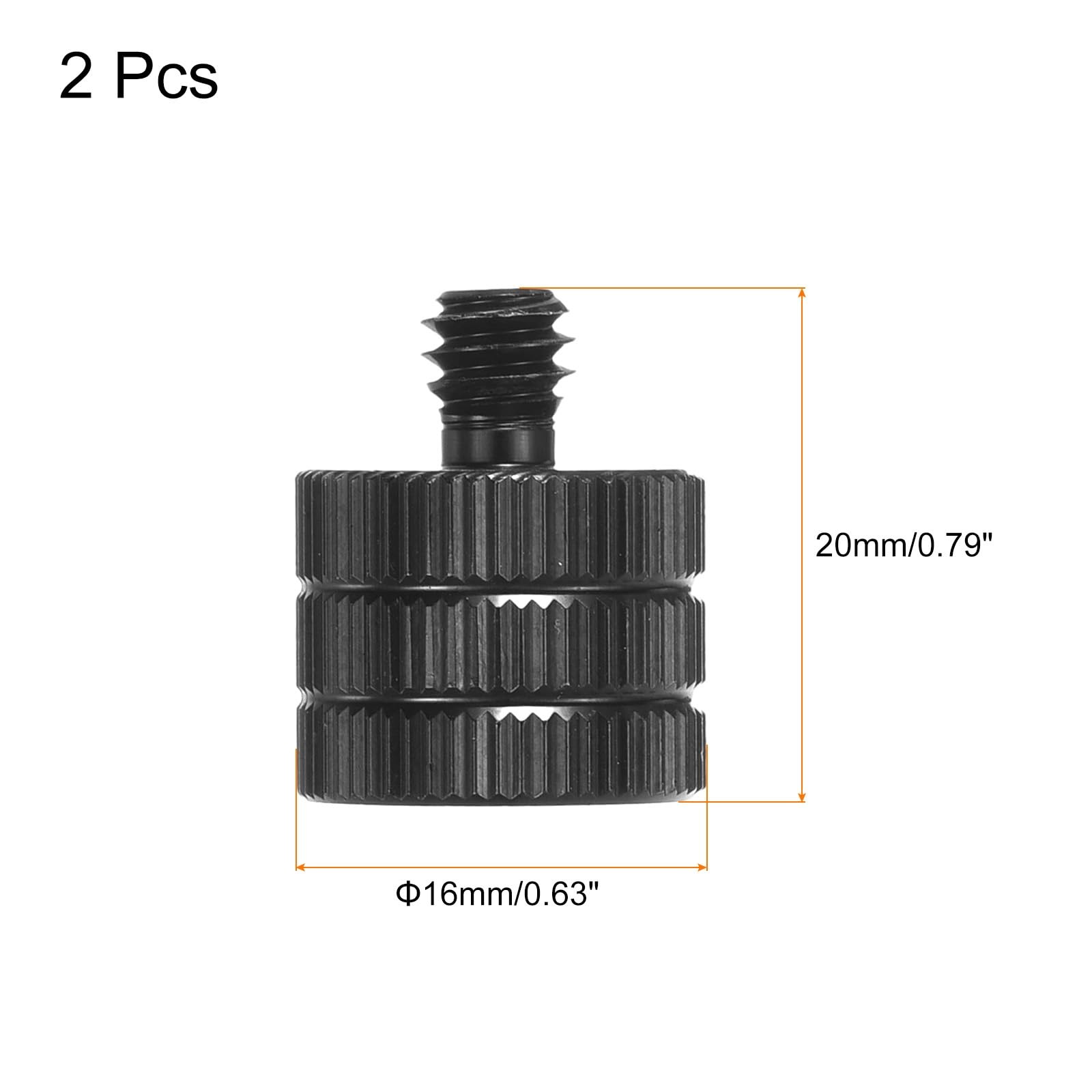 2PCS Mic Stand Adapter, M12 Female to 1/4 Male Screw Thread Adapter for Micro...