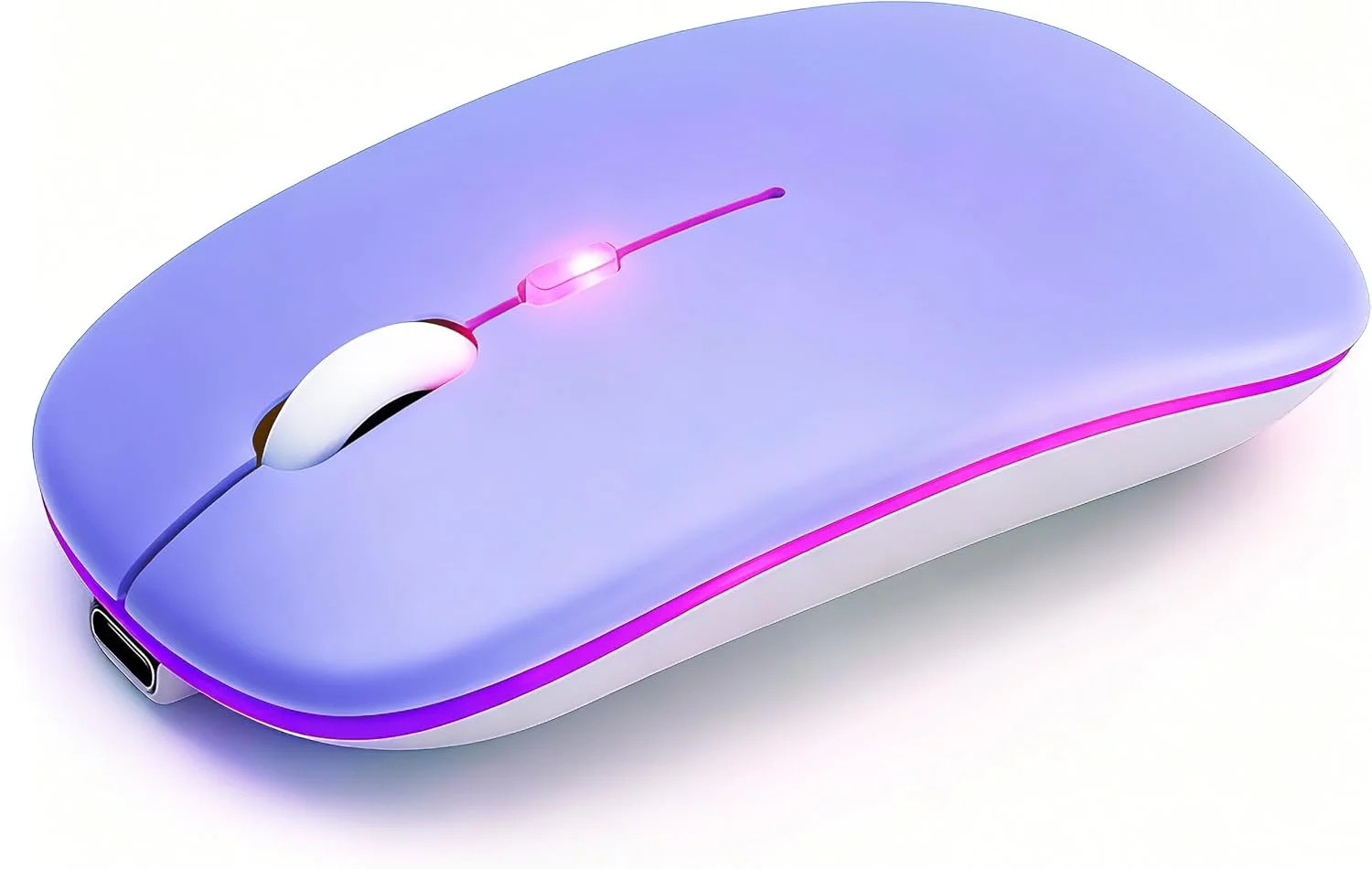 Wireless Bluetooth Mouse Rechargeable Long Lasting Dual Mode - BT 5.2 & 2.4G Sil