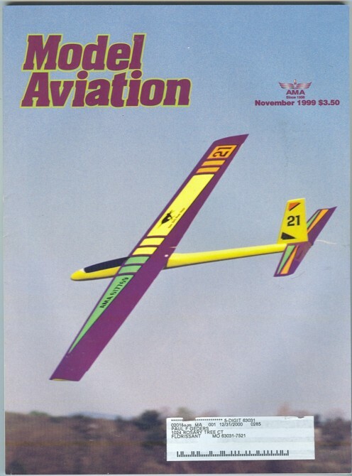 MODEL AVIATION Magazine November 1999 Mig 15: by Stan Alexander