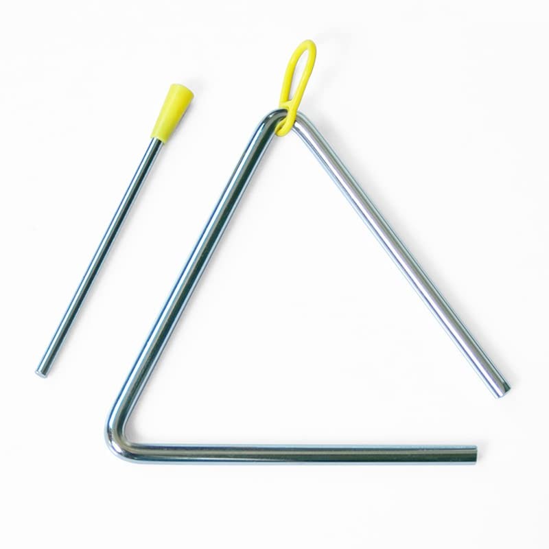 9 Inch Rhythm Steel Triangles Percussion Instrument With Striker 5 PCS