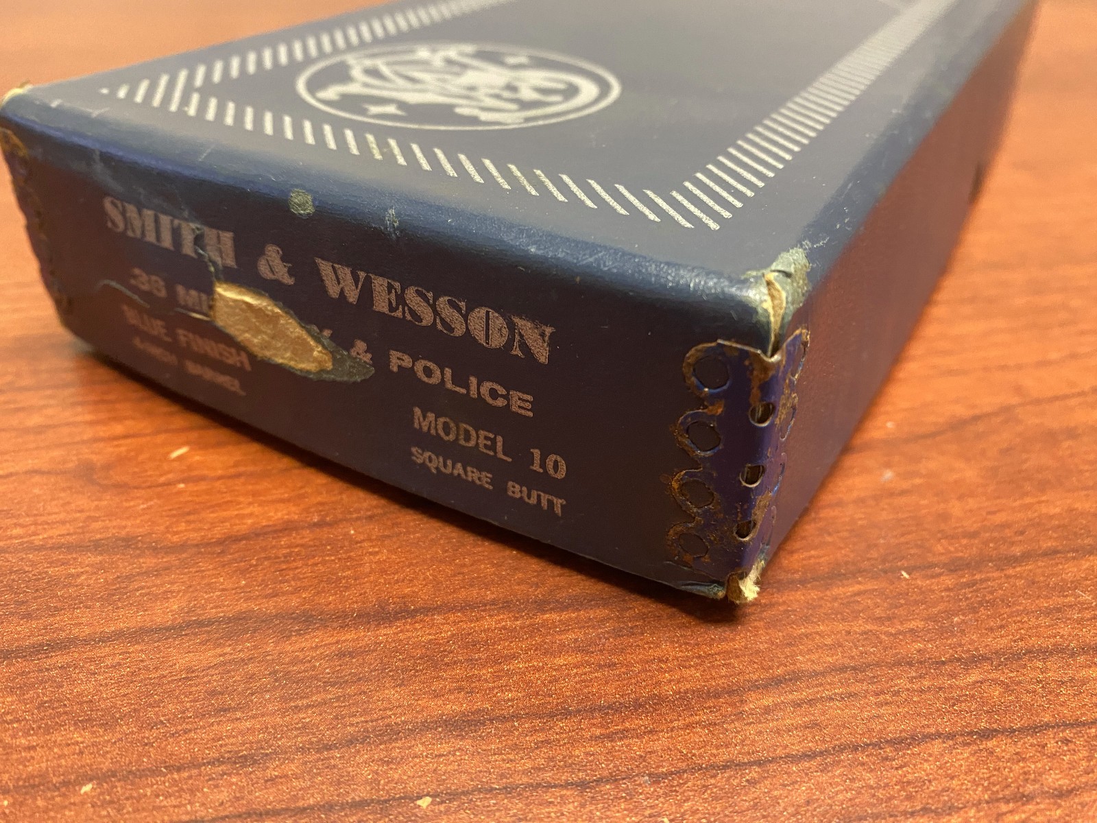 Vintage Smith & Wesson Model 10 10-5 K Frame 4" Blued Factory Cardboard Box Case