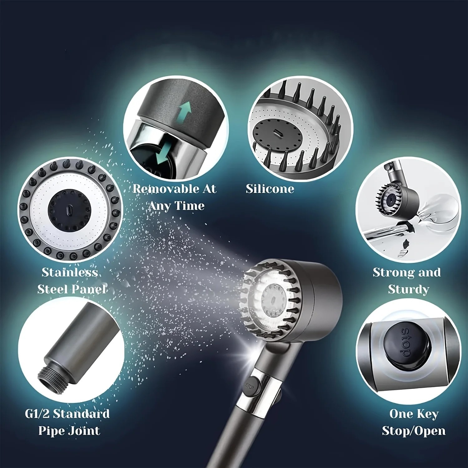 iondrops Filtered Shower Head with Handheld,High Pressure Showerhead