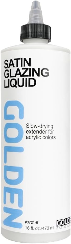 Golden Acryl Med 16 Oz Glaze Liquid Satin