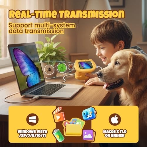 Portable 1000X Digital Mini Microscope for Kids - STEM Educational Science Kit,