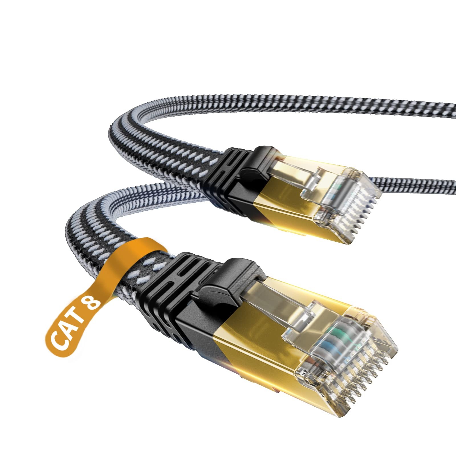 Ethernet Cable Cat 8 10 Ft High Speed Network RJ45 Printer Router Gaming