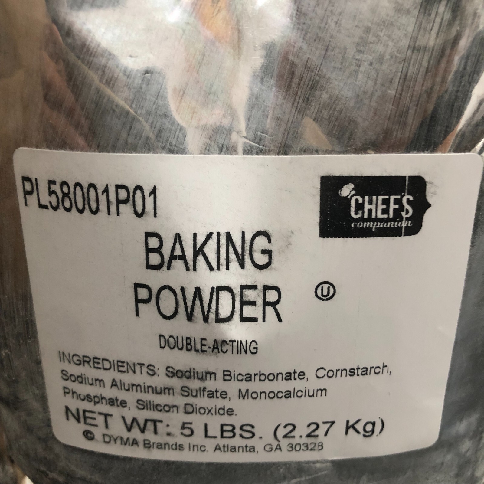 CHEFS COMPANIOM BAKING POWDER DOUBLE-ACTING PL58001P01, 5 LBS, NEW FREE SHIP