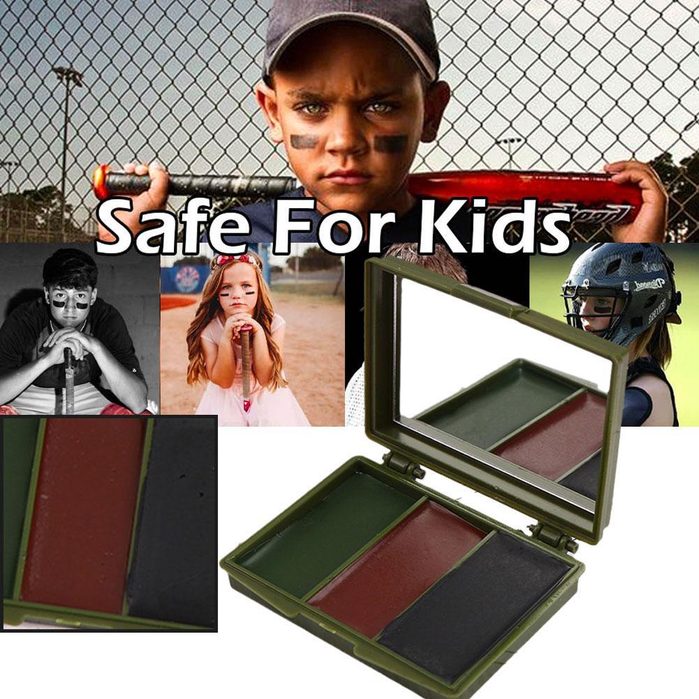 3 Colors Sports Fans Baseball Football Face Paint Oil Outdoor Eye Face Pain G3I3