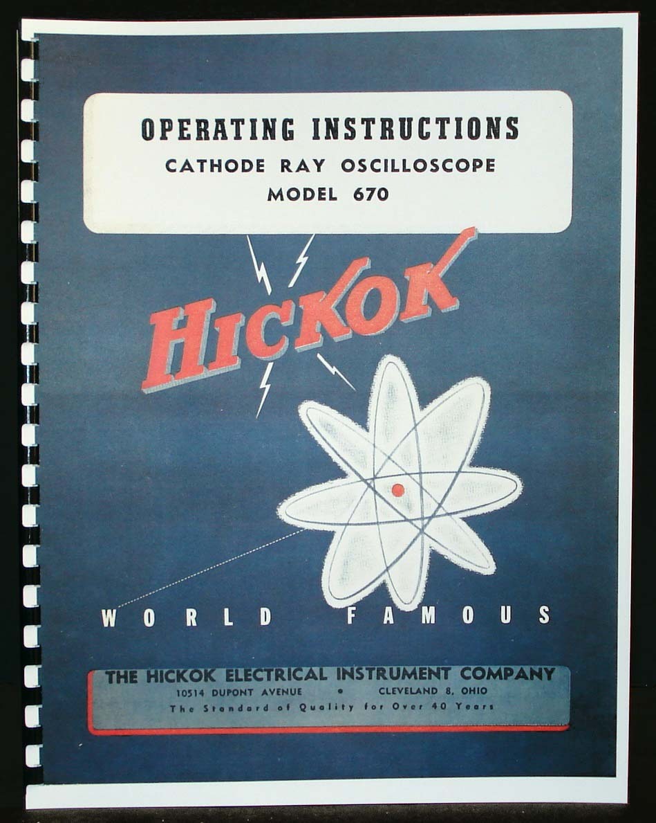 Hickok Model 670 Oscilloscope Operating Manual