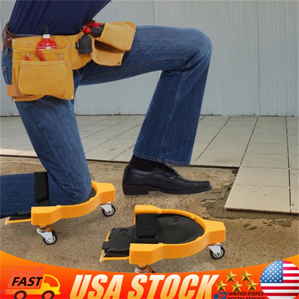 Rolling Knee Pads Adjustable Knee-Blades Durable Work Safety Sliding Knee Pads