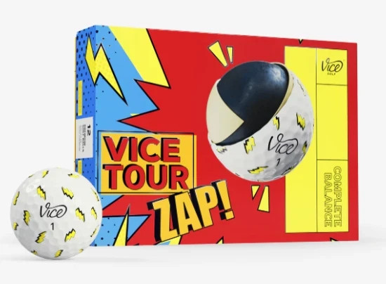 Vice Zap Golf Ball / Free Masters BM w/Purch/One or Three Ball Sleeve