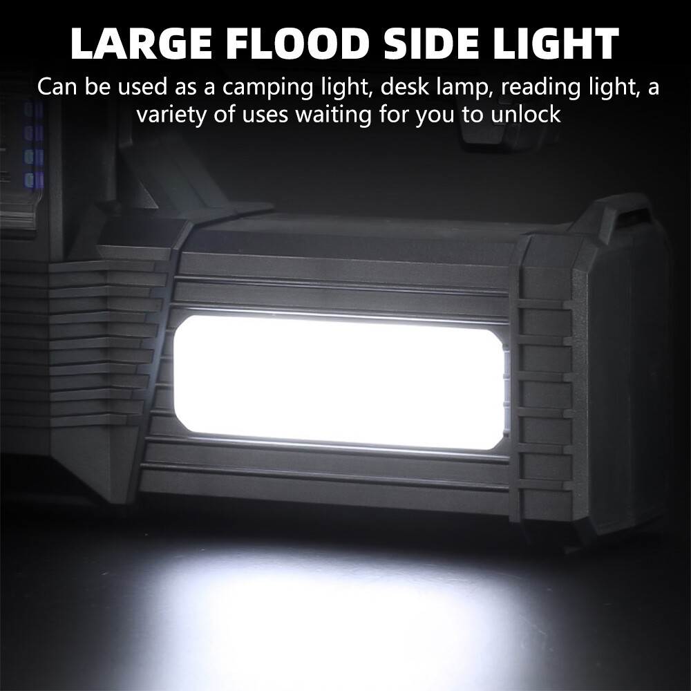 10000000LM Spotlight Rechargeable Flashlight Super Bright Outdoor Handheld Torch