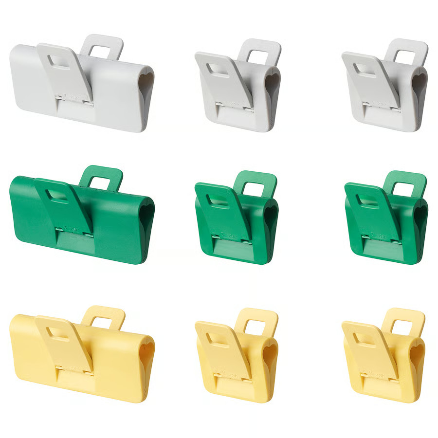 IKEA ÖRINGABBORRE Multicolor Sealing Clips Set of 9 Airtight Food Bag Clips