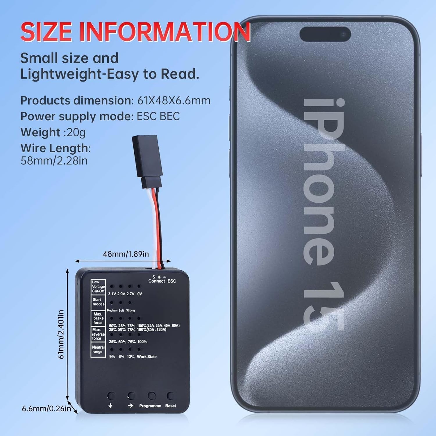 Programming Card for Surpass Hobby ESC Brushless Electronic Speed...