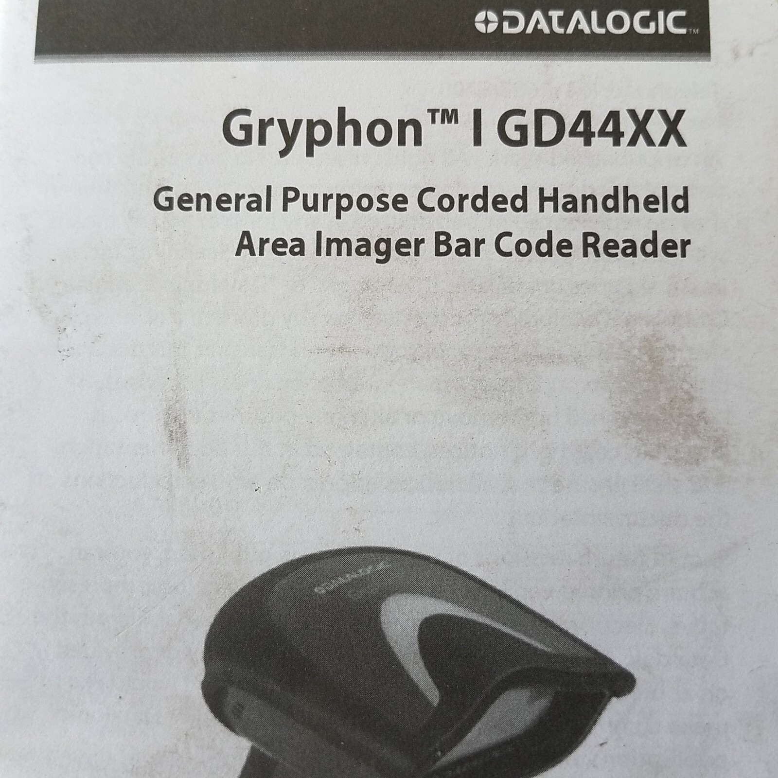 Datalogic Gryphon I GD44XX Quick Reference Guide