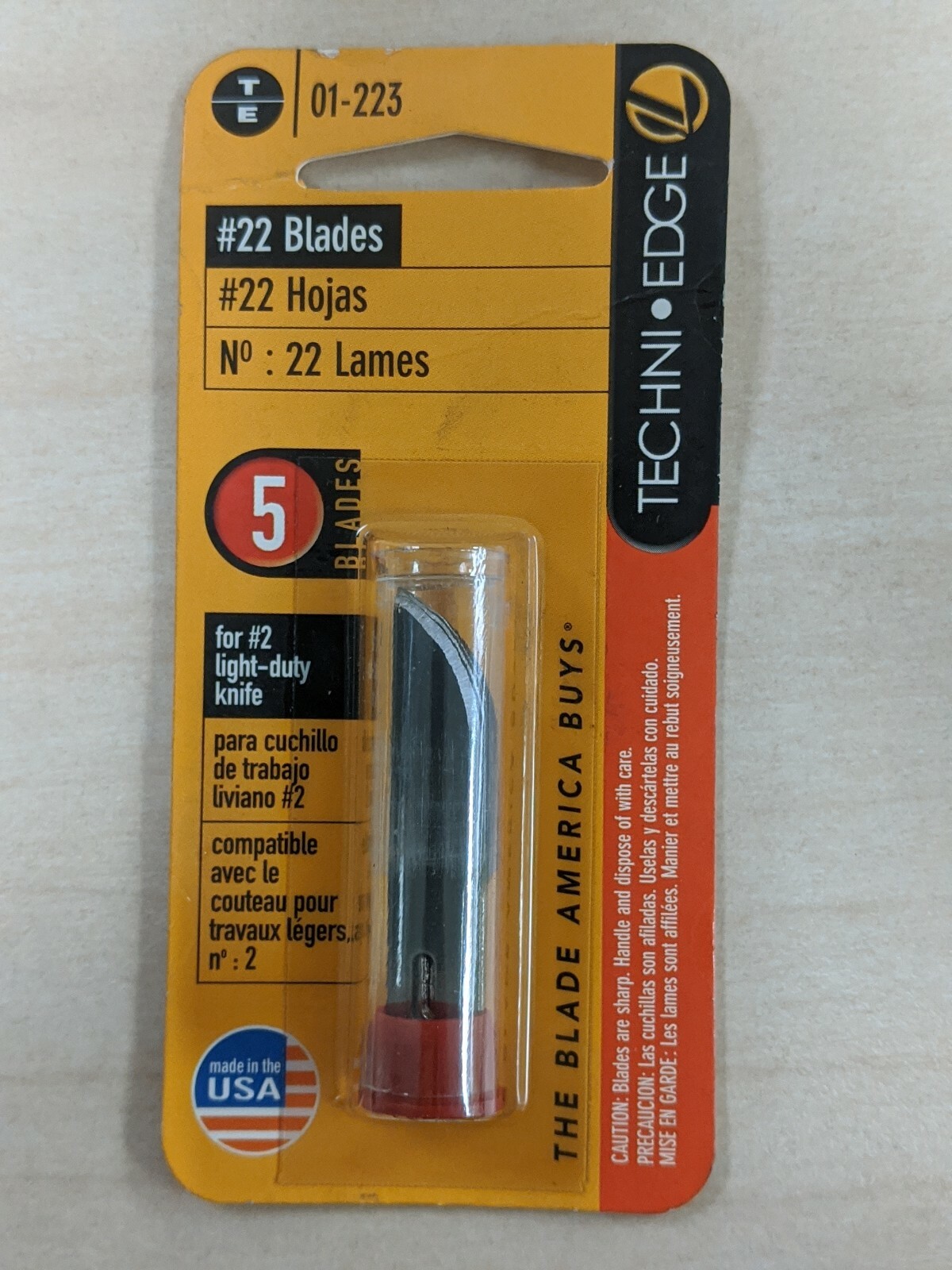 Techni Edge TE-01-223 Hobby Blades #22 ** PACK OF 5 BLADES **