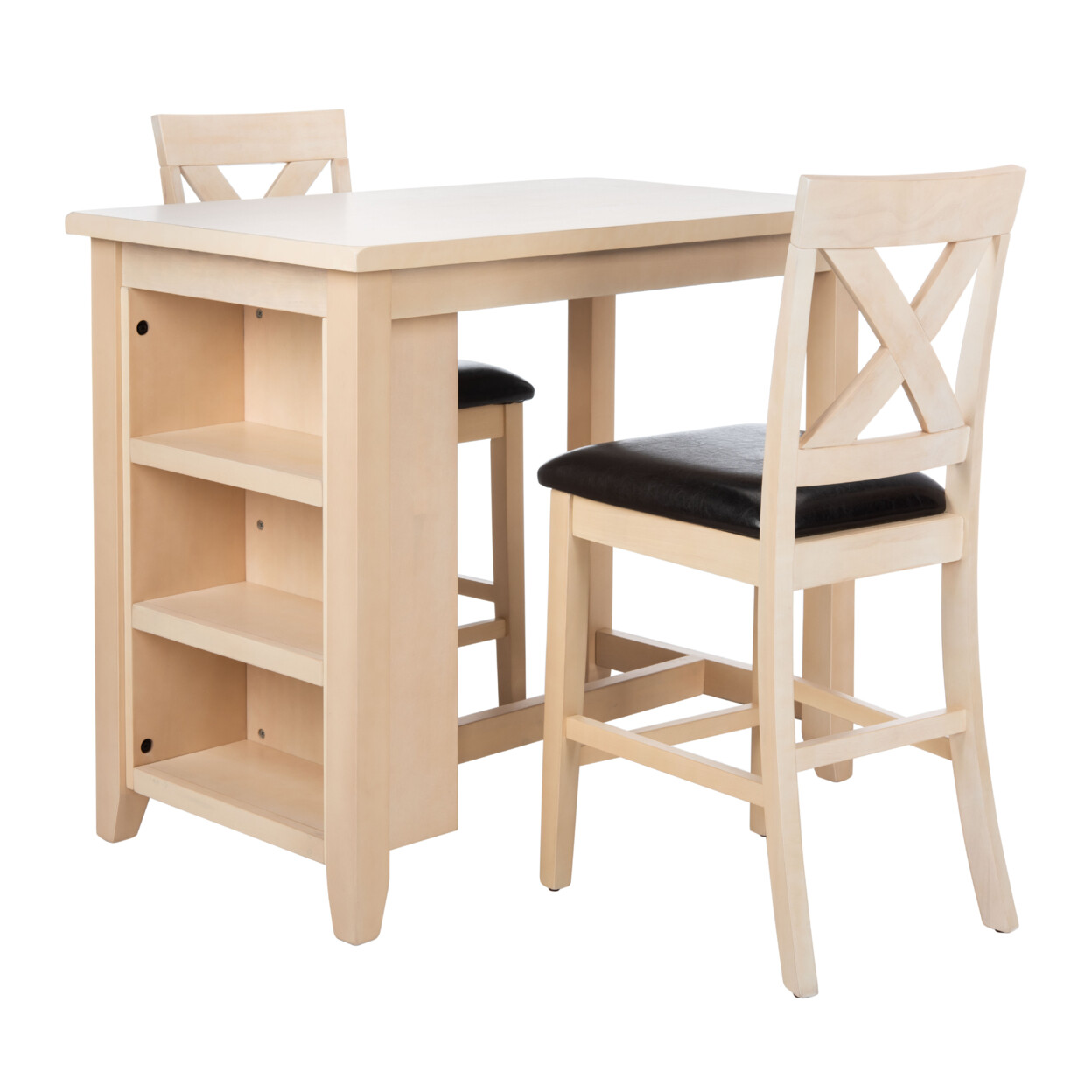 SAFAVIEH Everest 3-Piece Pub Set | White Washed |