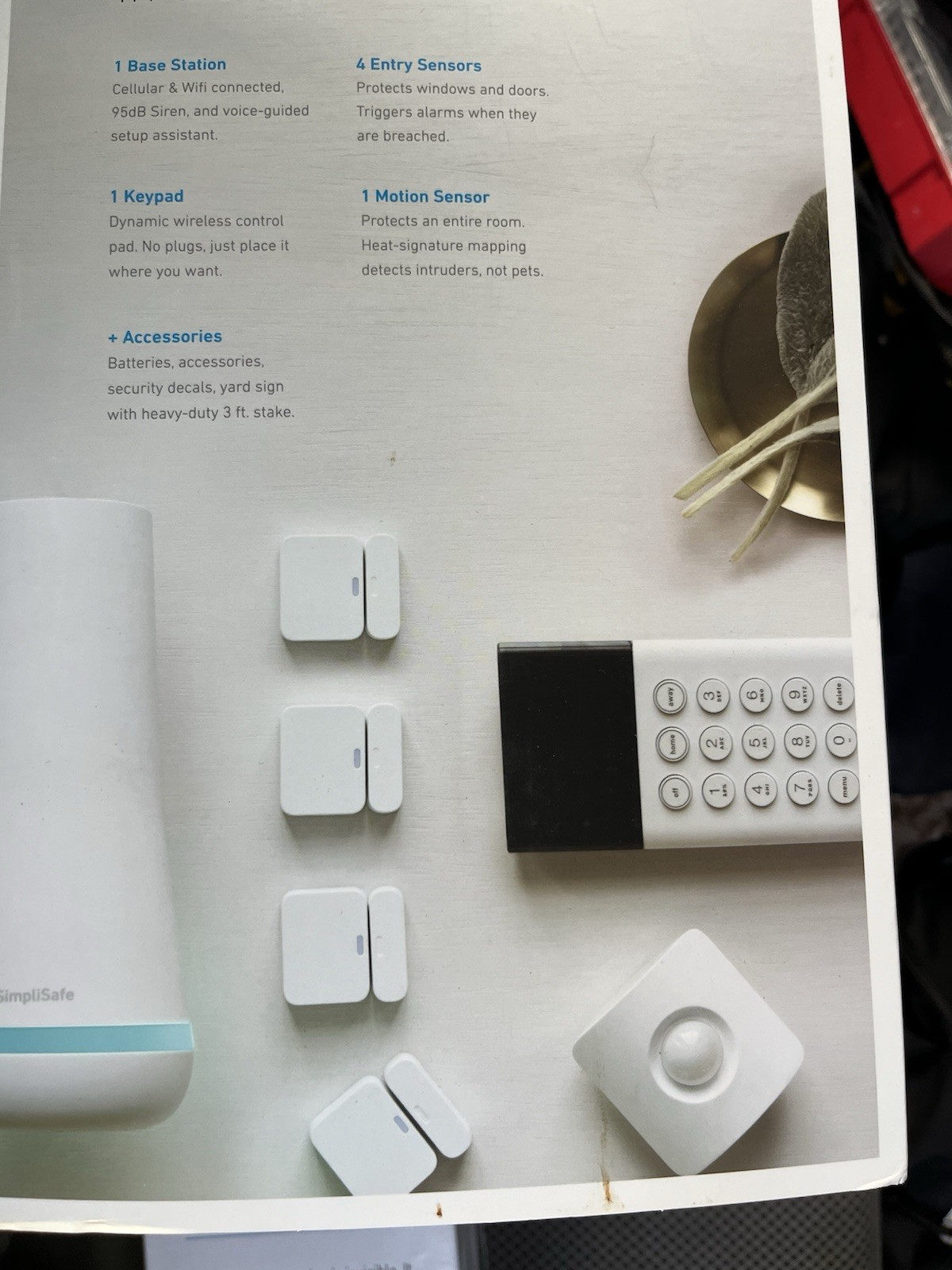 SimpliSafe The Protect Home Security System Kit Base, Keypad, Entry & Motion