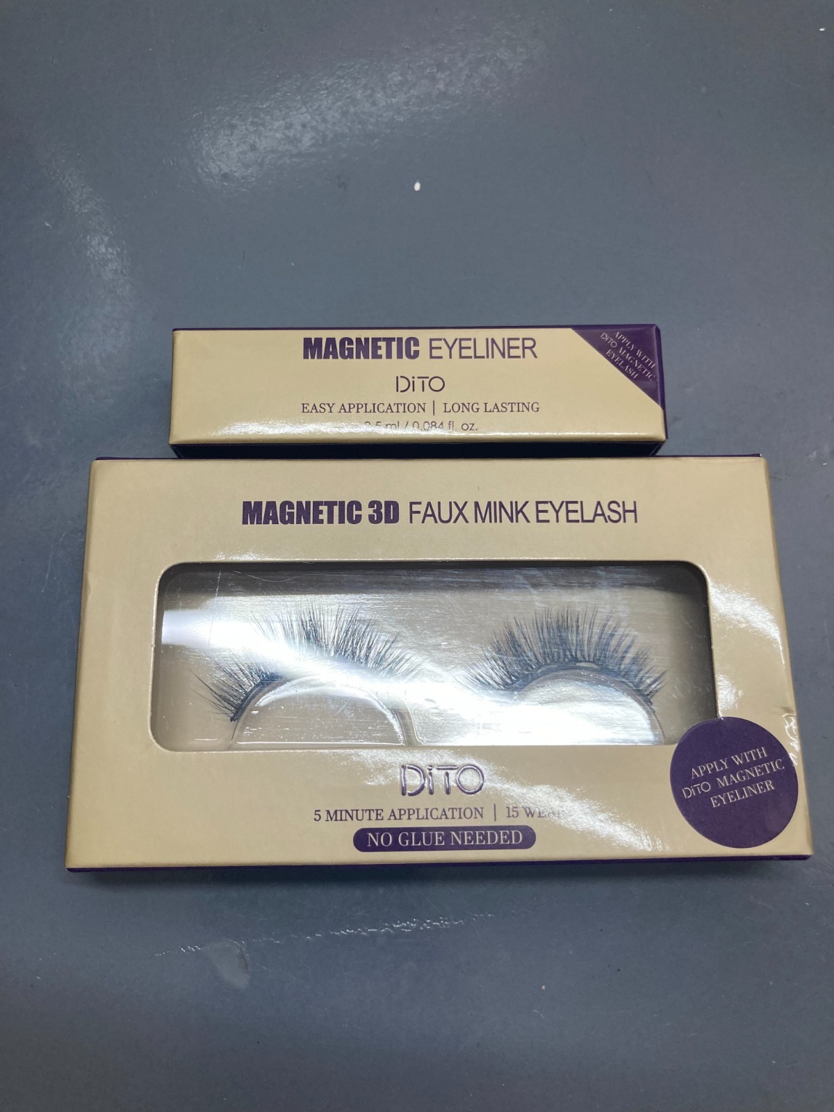DiTO Magnetic 3D Faux Mink Eyelash Lashes LOVELY & Magnetic Eyeliner  NIB