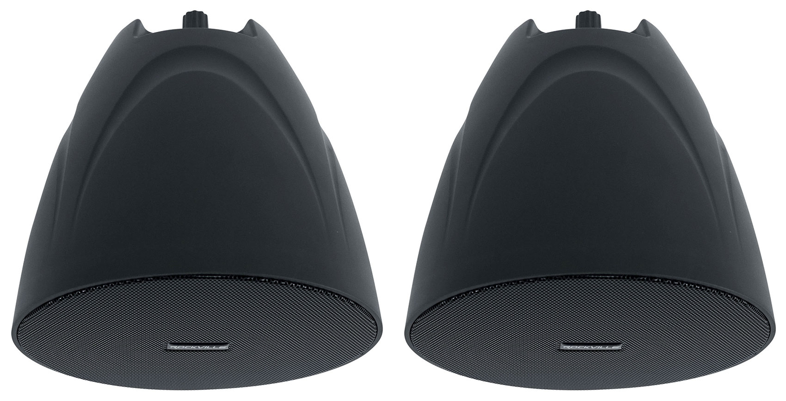 2 Rockville PEN-525T Black 5.25" 70V Hanging Pendant Speakers For Restaurant/Bar