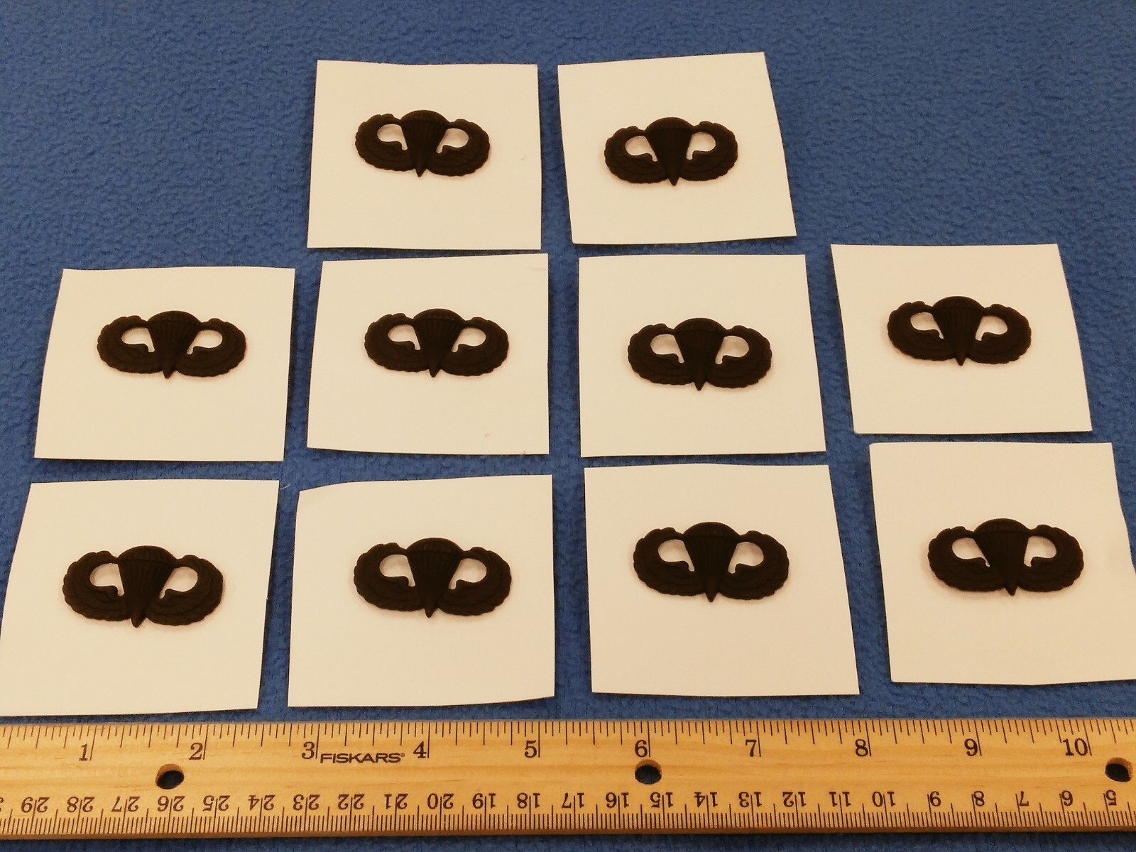 LOT OF 10 VANGUARD- U.S. MILITARY BASIC Parachutist Subdued Wing Pins - NEW V-21