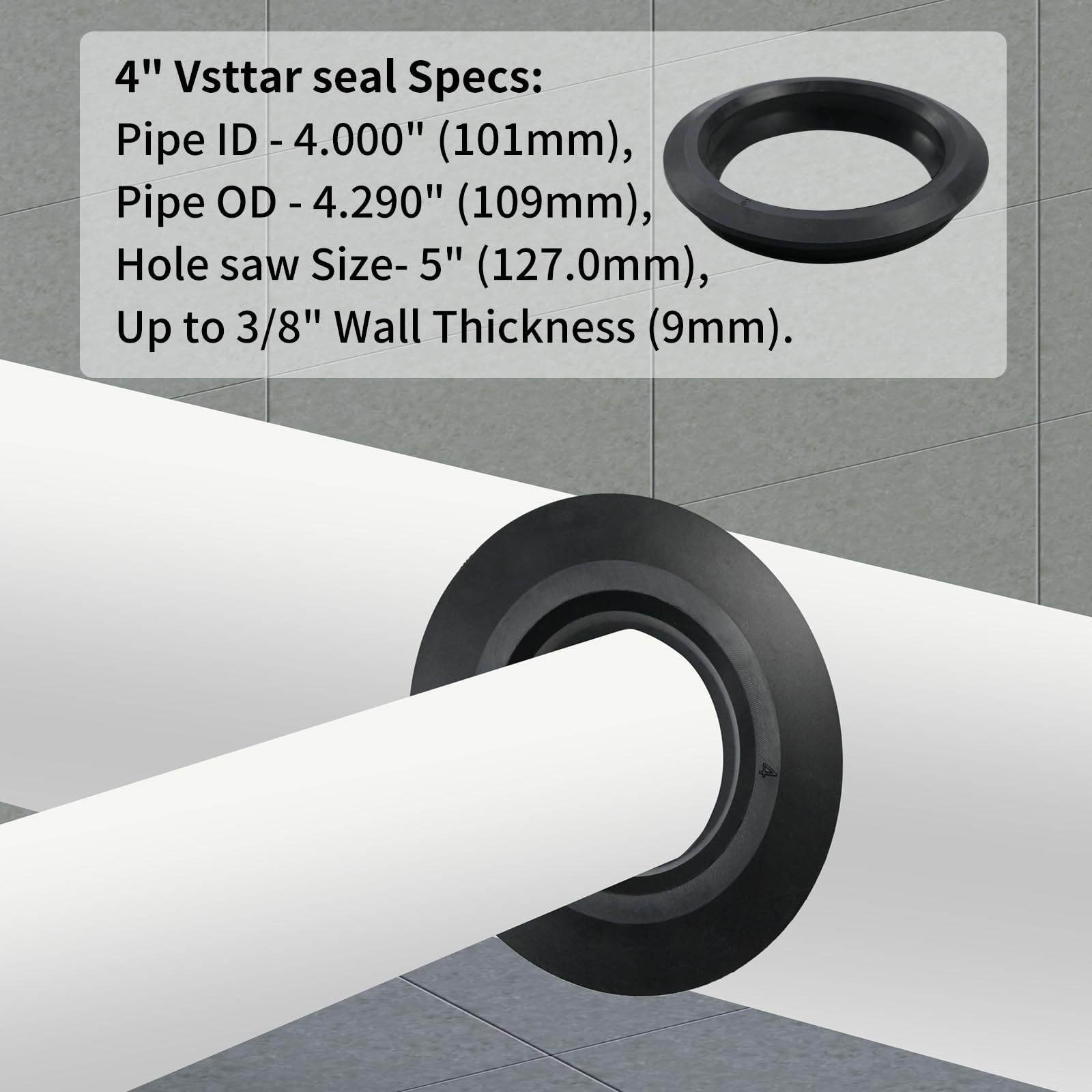 Vsttar 2 pack 4" flexible tank adapter