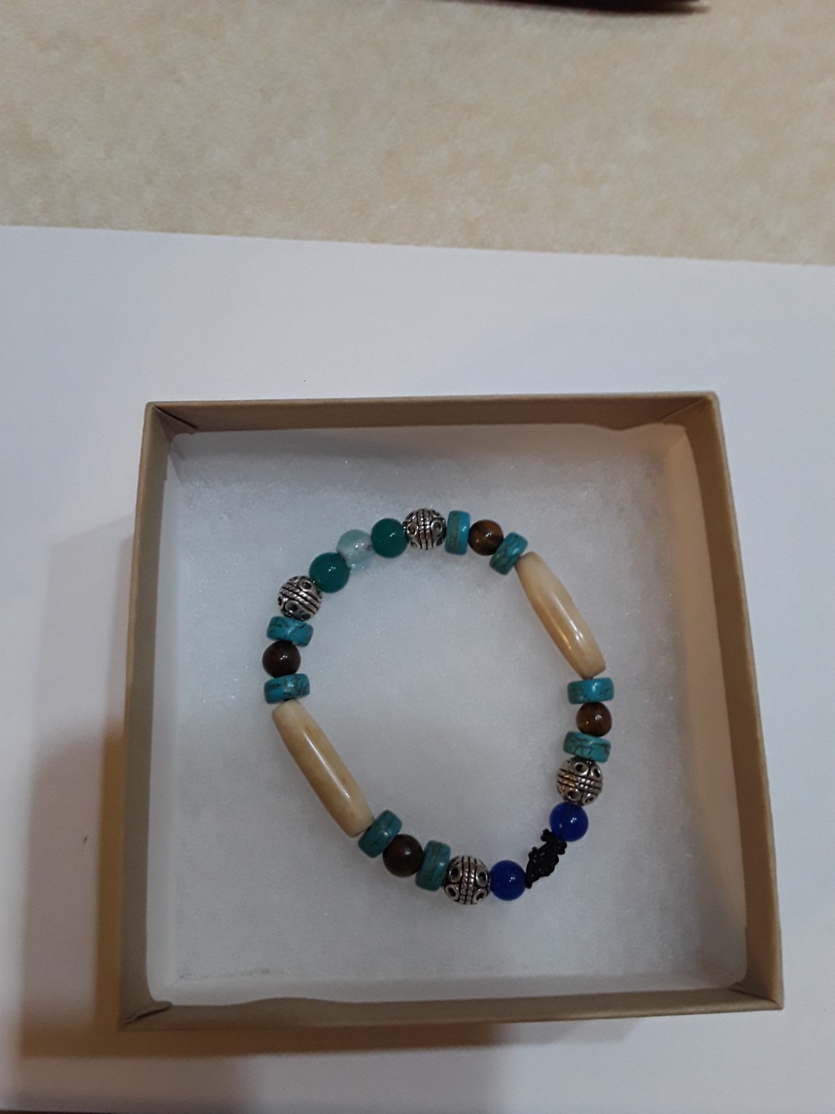 Handmade beaded bracelet- elastic thread- see 2nd picture for size SKU#013