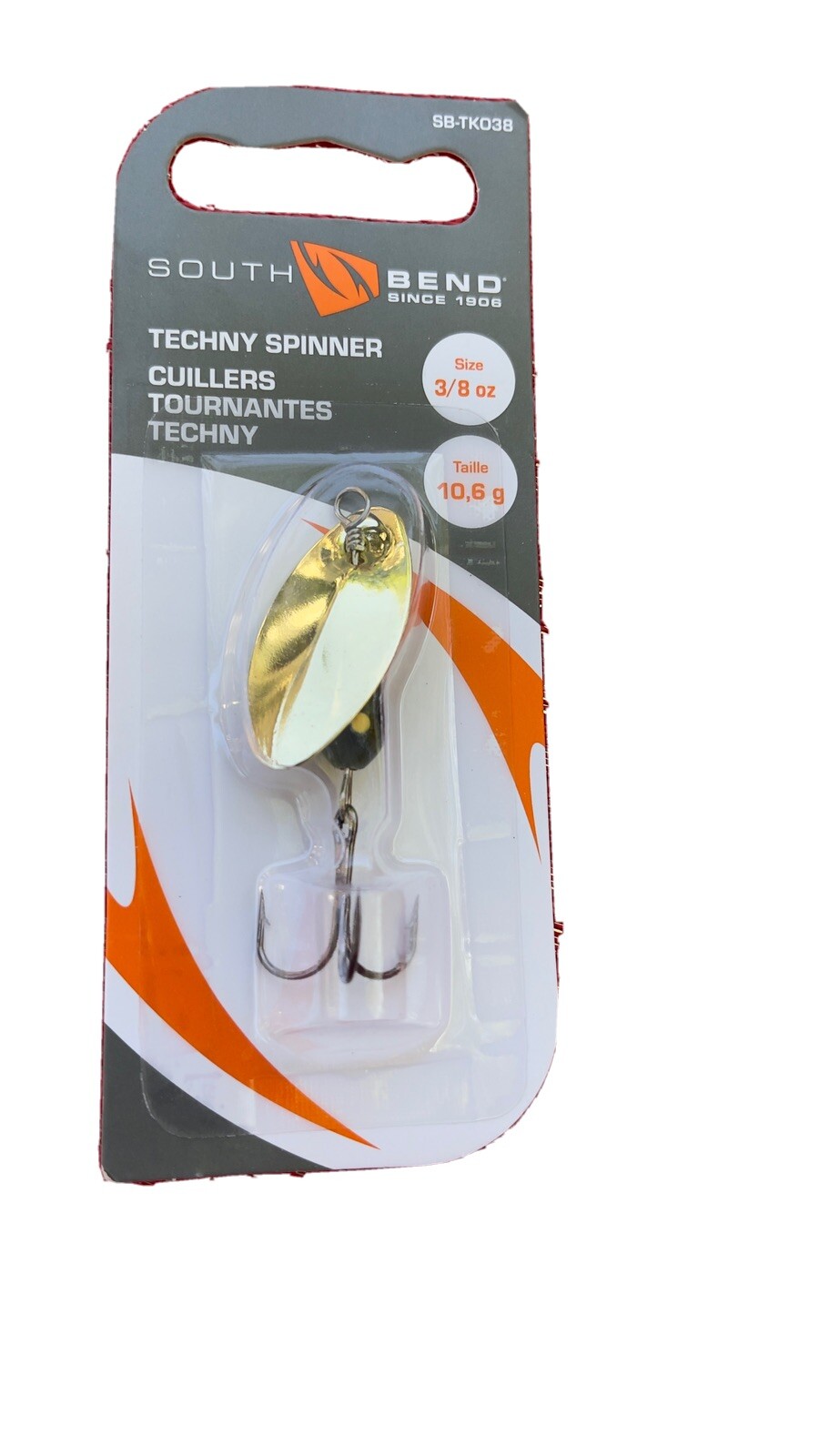 South Bend Techny Spin 3/8 Oz #9 Blk/Ylw Spot Gold