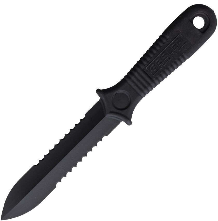AMG Corp Kobe Fixed Knife 3.5" Serrated One-Piece Industrial Nylon Construction