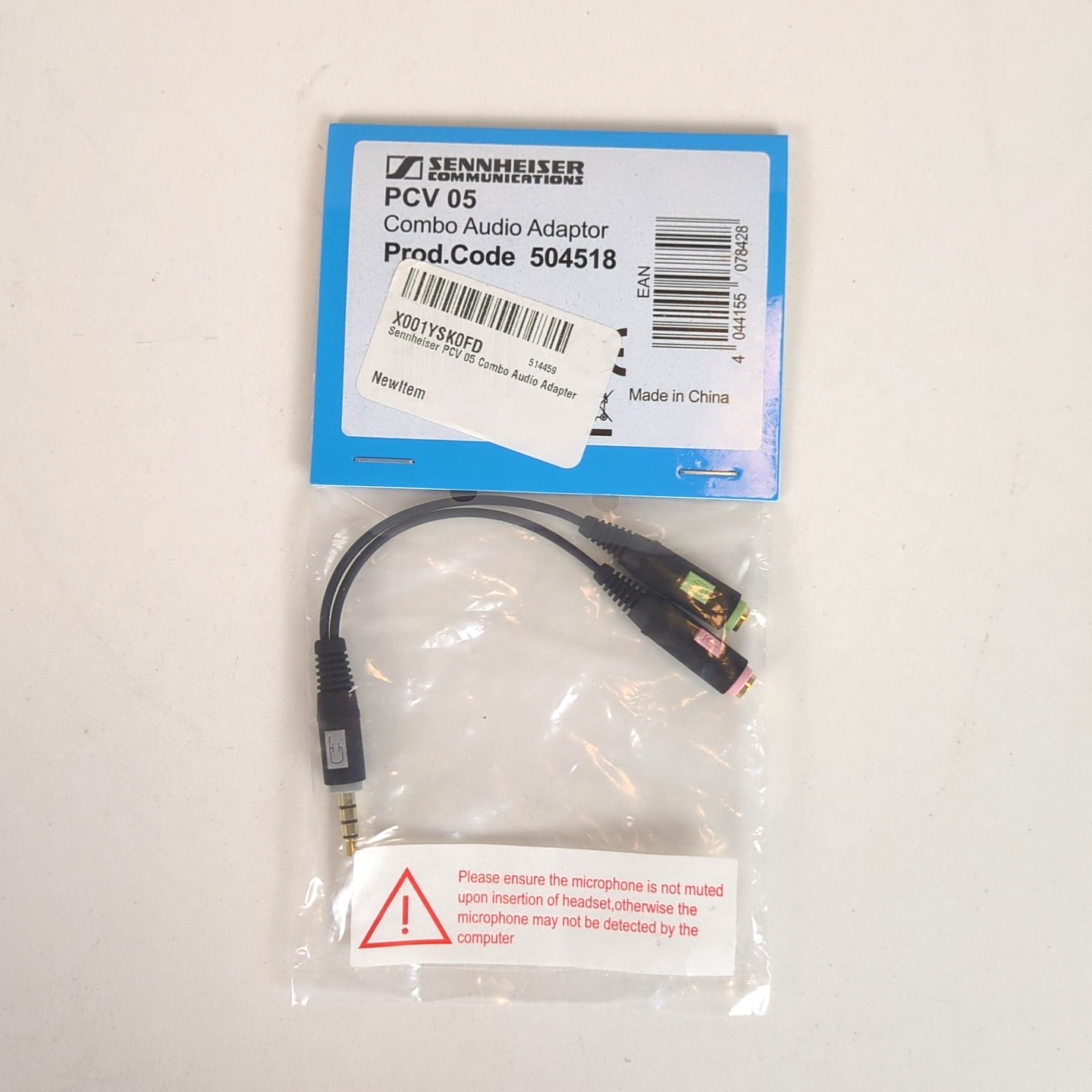 Sennheiser PCV 05 Combo Audio Adapter Prod. Code 504518 - 3.5mm
