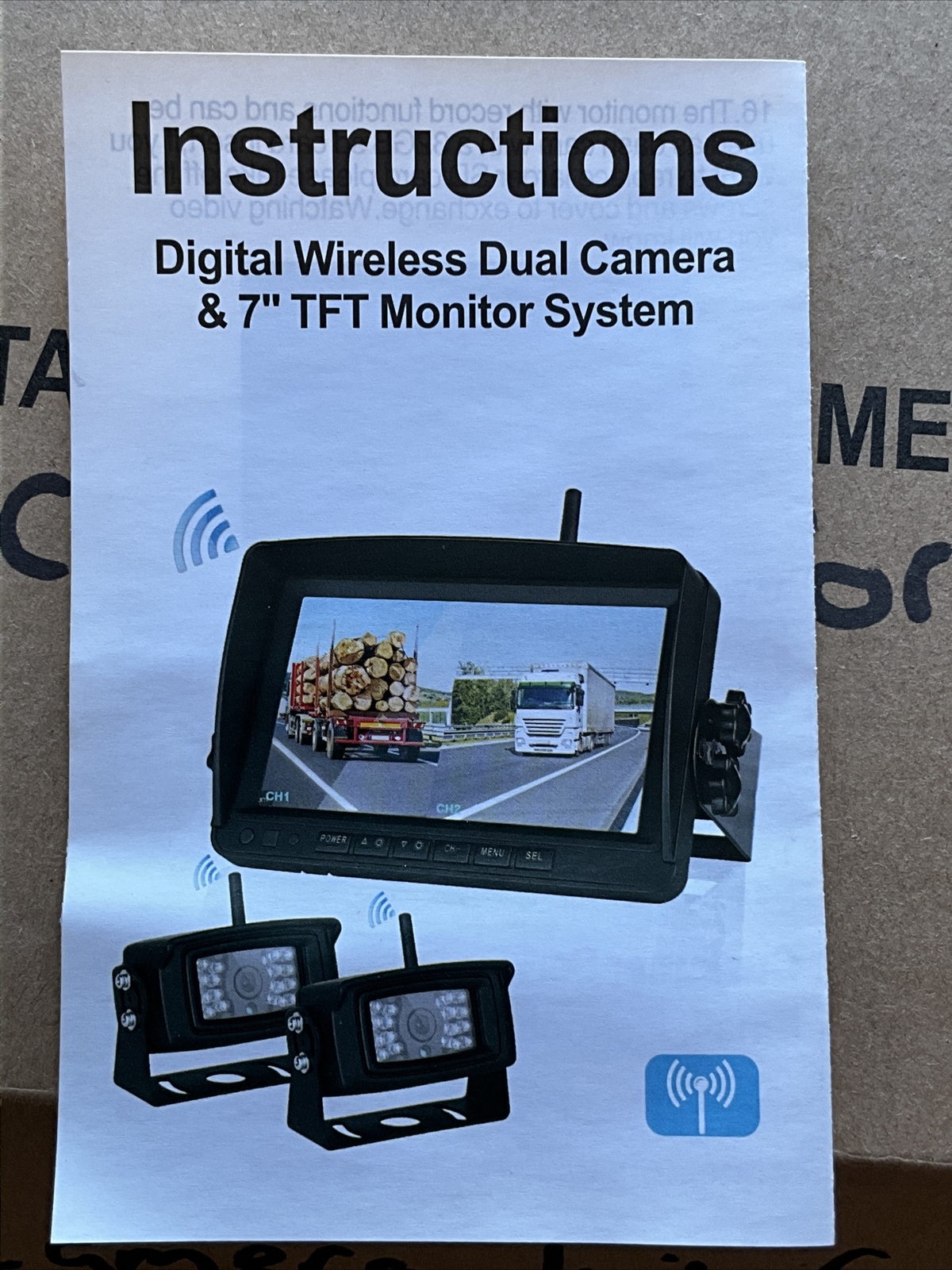 iStrong Upgraded Dual Digital 7" Wireless Backup Camera Kit for RV/Trailer/etc.