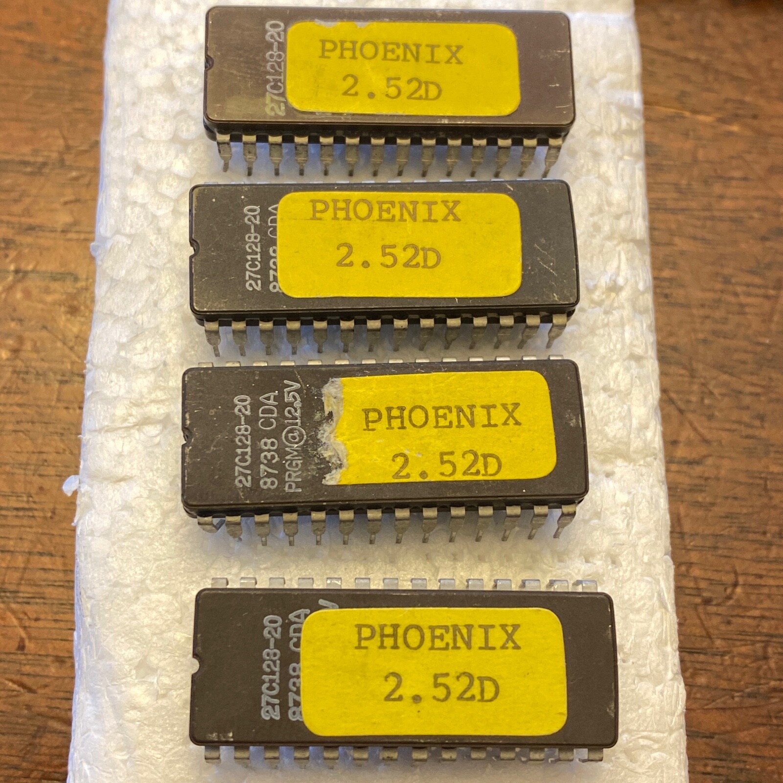 Phoenix 2.52 D BIOS 386 Computer Motherboard PC 1986 1990 28 Pin 386DX Lot of 1