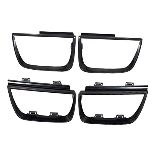 Pack of 4 Tail Light Bezel Covers Black Replacement for Chevy Camaro LT LS SS