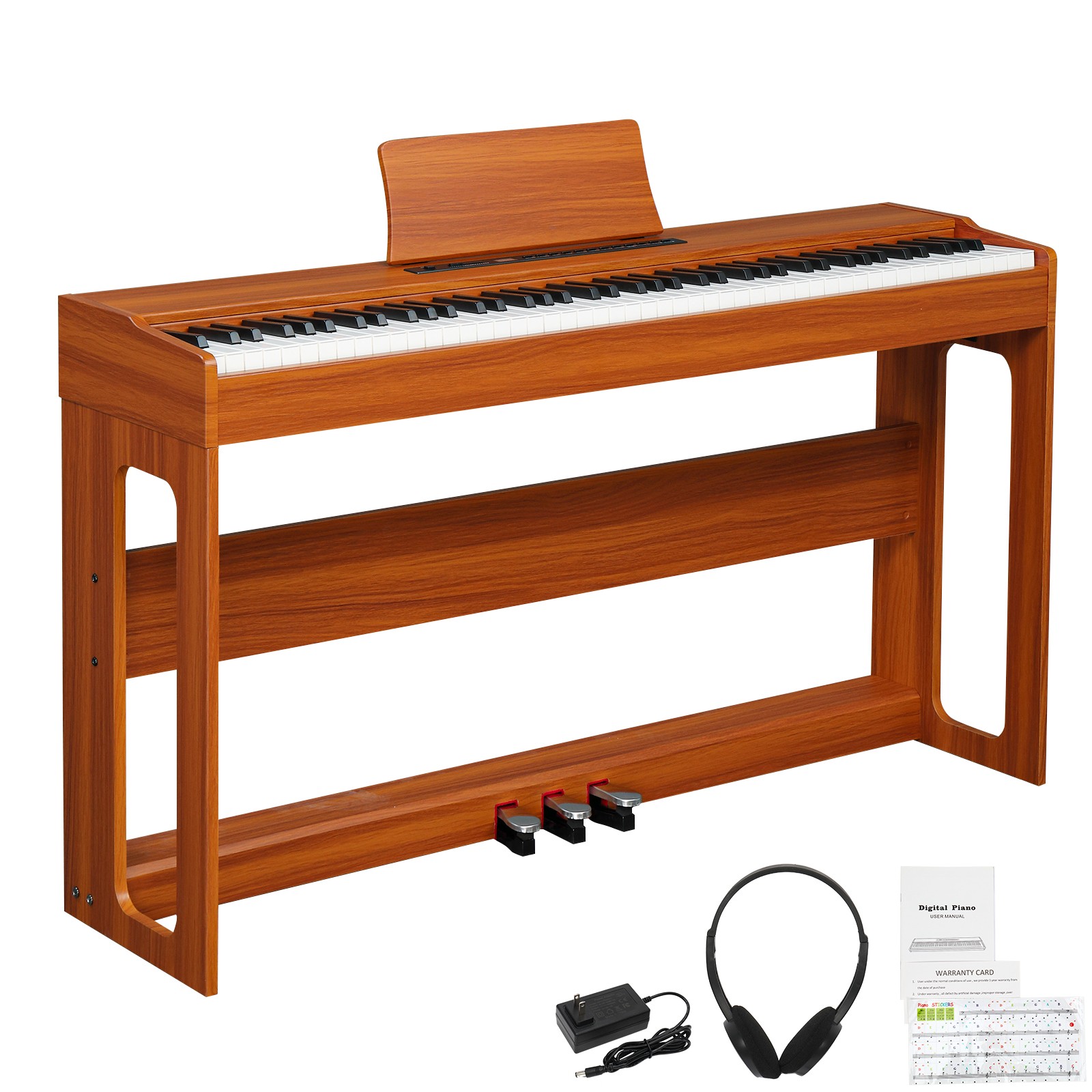 Glarry 88 Key Digital Home Piano for Beginner,Full Size Keyboard Bluetooth