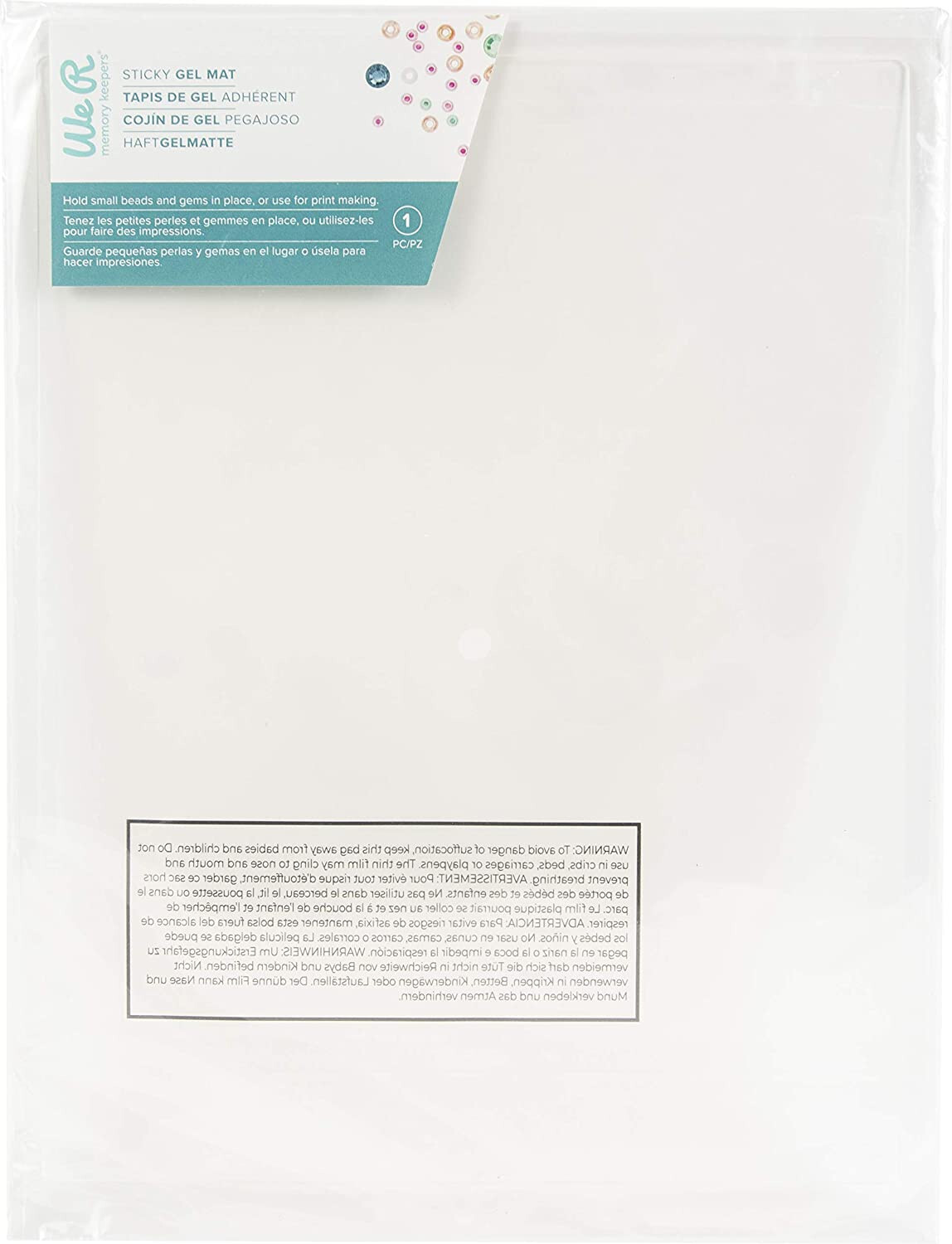 We R Memory Keepers Craft Surface Sticky Gel Mat 8.5"x11" Printmaking or hold