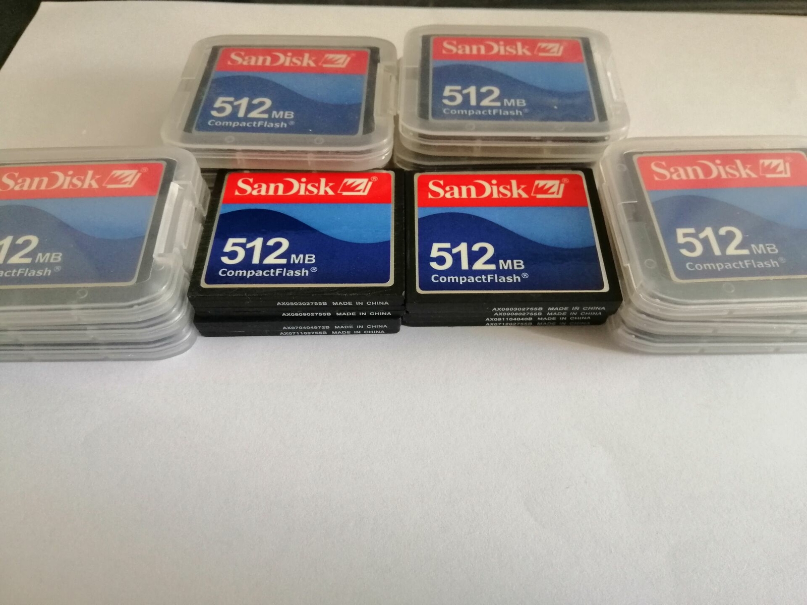 20PCS 512MB SanDisk CompactFlash CF Memory Card 512MB SDCFJ/SDCFB