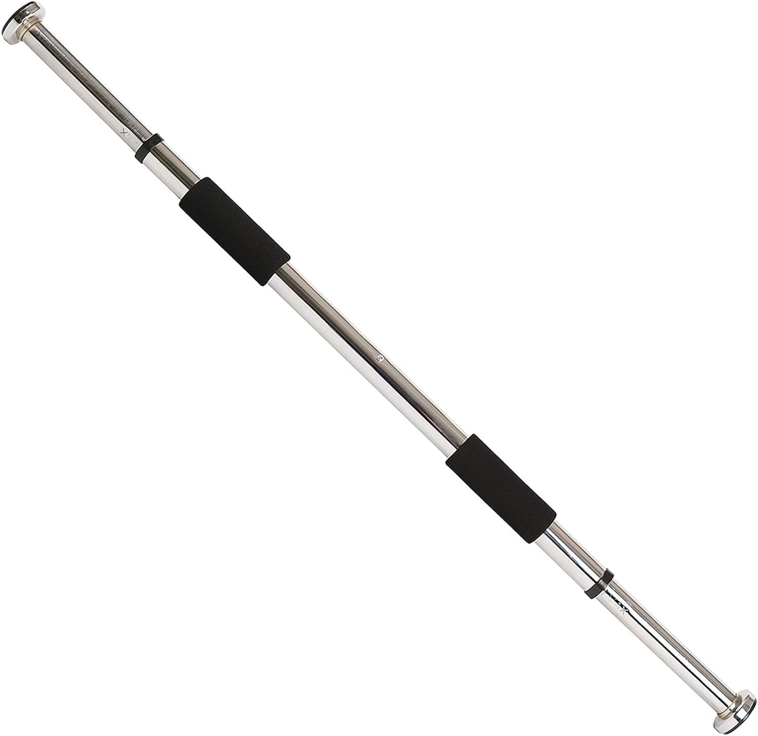 Chrome Adjustable Pull Up Bar - Comfortable Grip for Effective Home Workouts