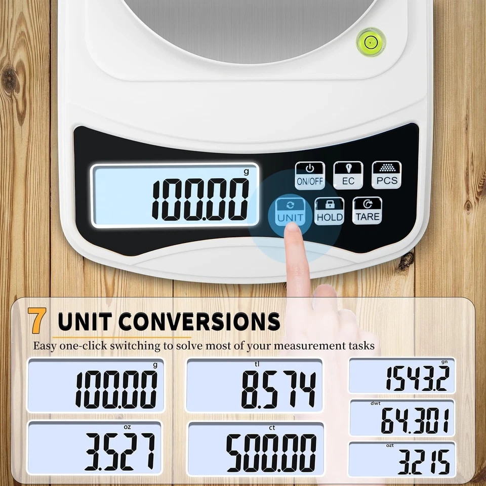 Digital Lab Scale, MEIYA Gram Scale 600g by 0.01g Accuracy, Multi-Function