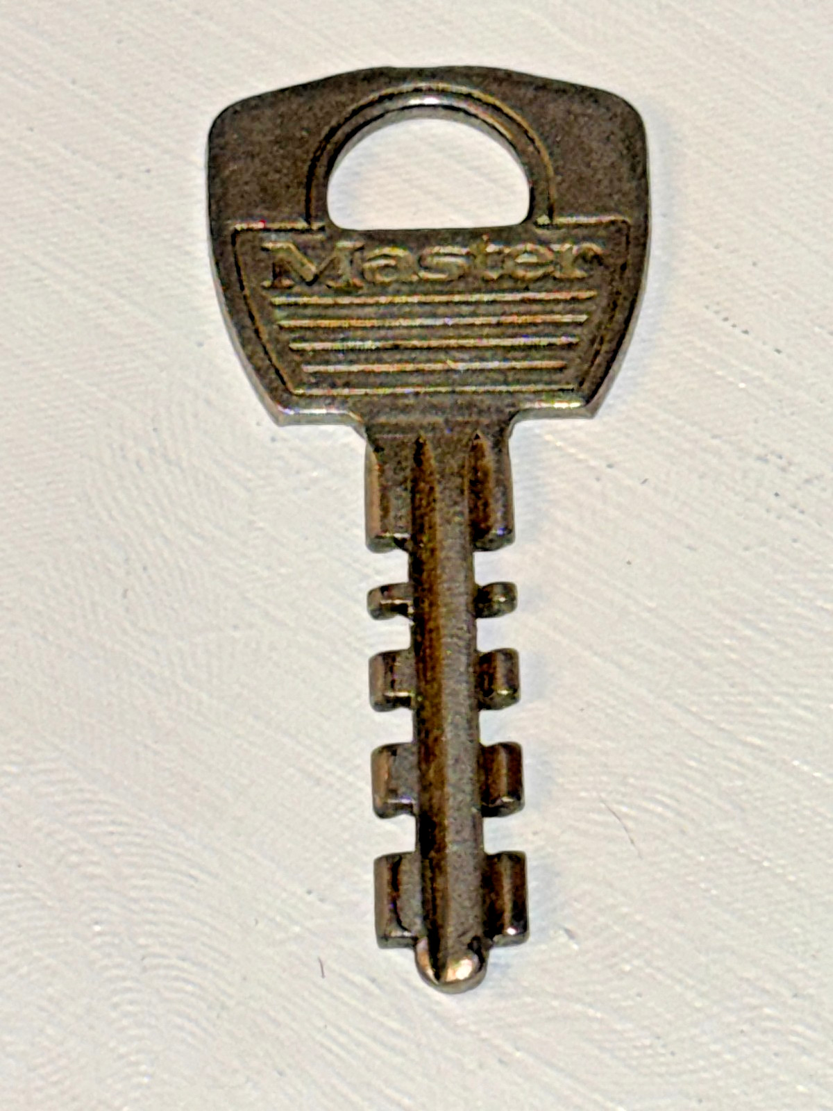 Master Lock Original Key Cut Warded No # Number Silver Saw Tooth 2-Sided Vtg