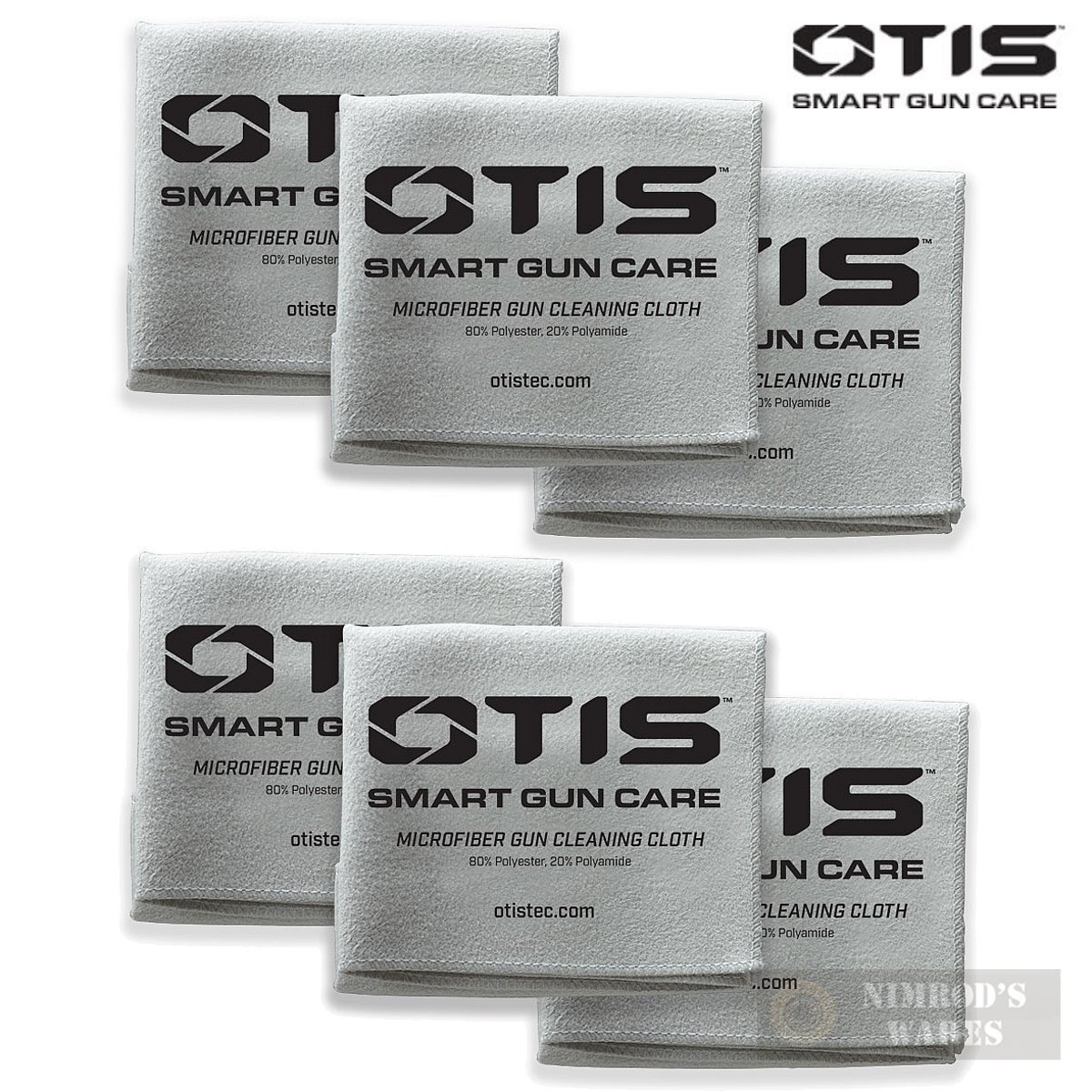 Otis Microfiber GUN CLOTH 6-PACK Clean Firearms Optics Knives Tools RW-3501-3