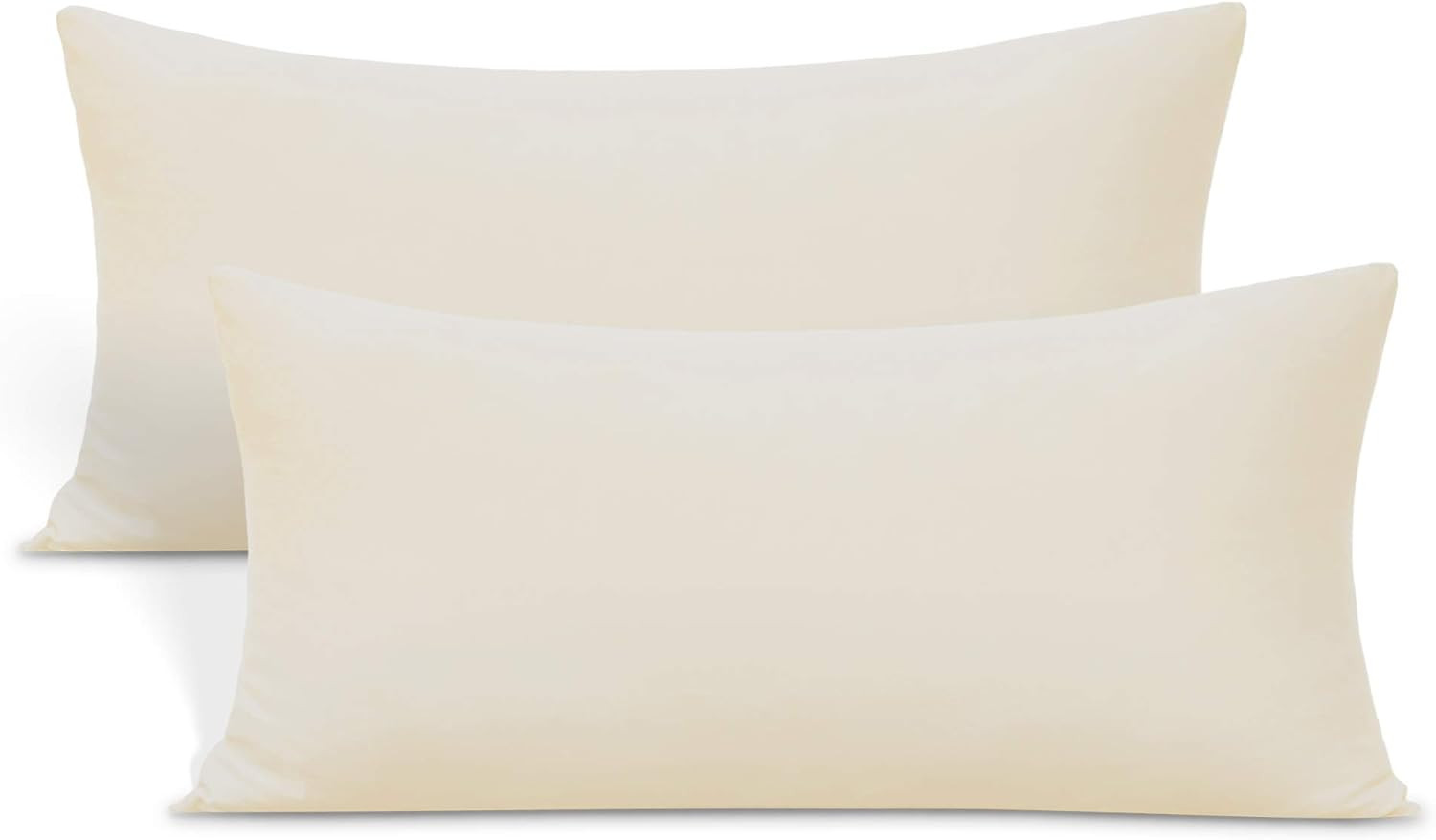 2-Pack Stretch Pillow Cases - Jersey Knit & Ultra Soft Envelope Closure Pillowca