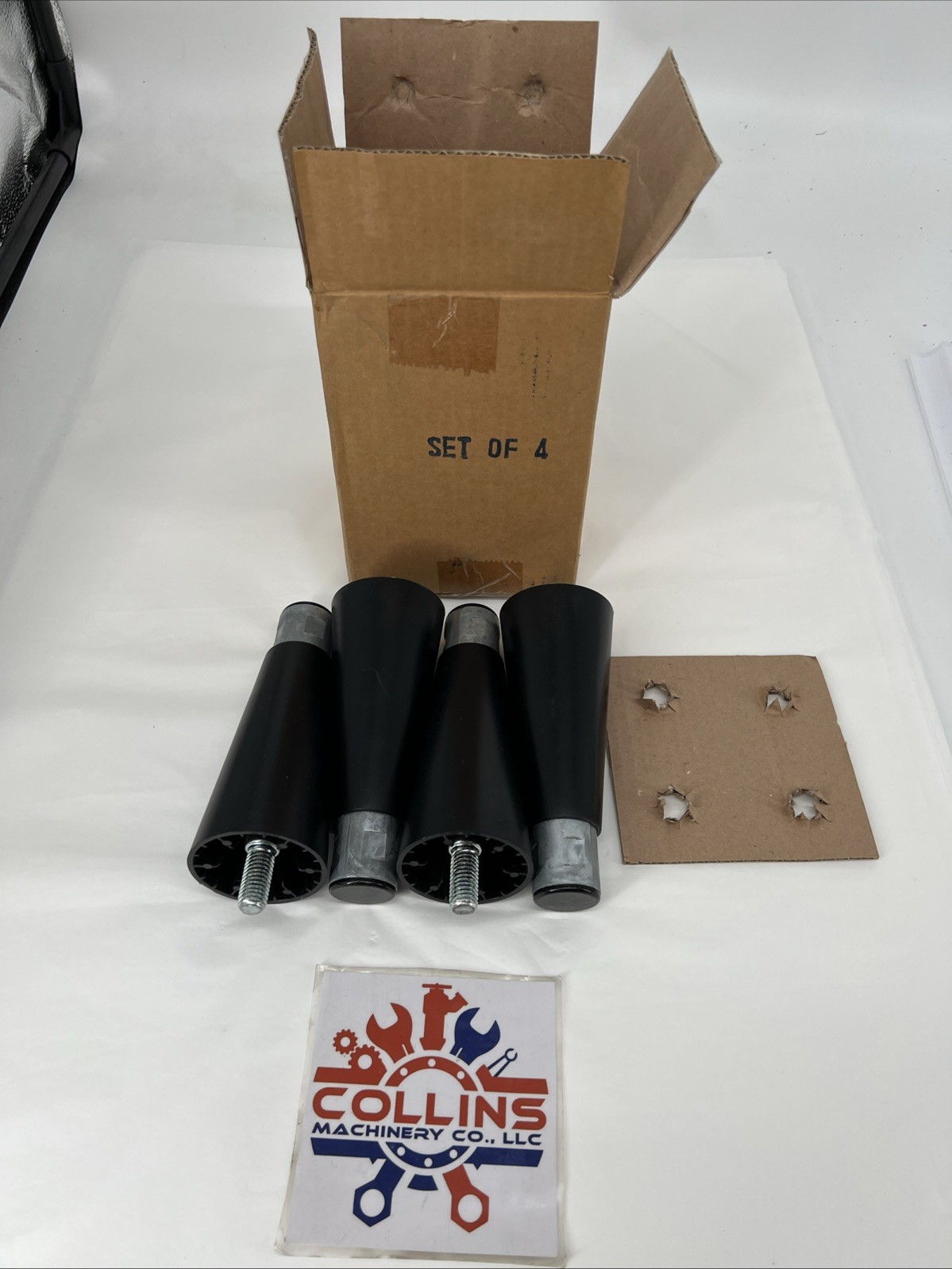 Heavy Duty Adjustable Commercial Kitchen Countertop Legs, Set of 4, 6 inch