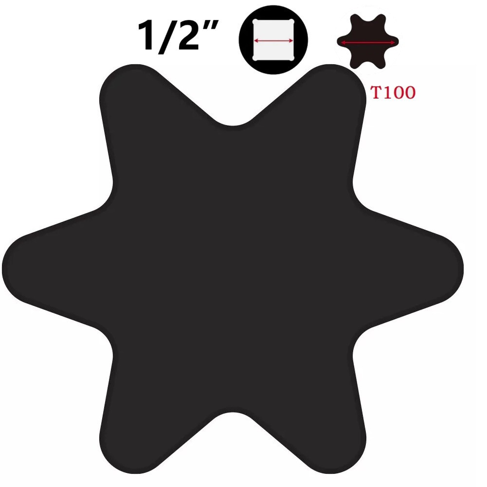T100 Torx 6 Point Socket Adapter Set 1/2”Drive Impact Bit Socket Adapter Tool