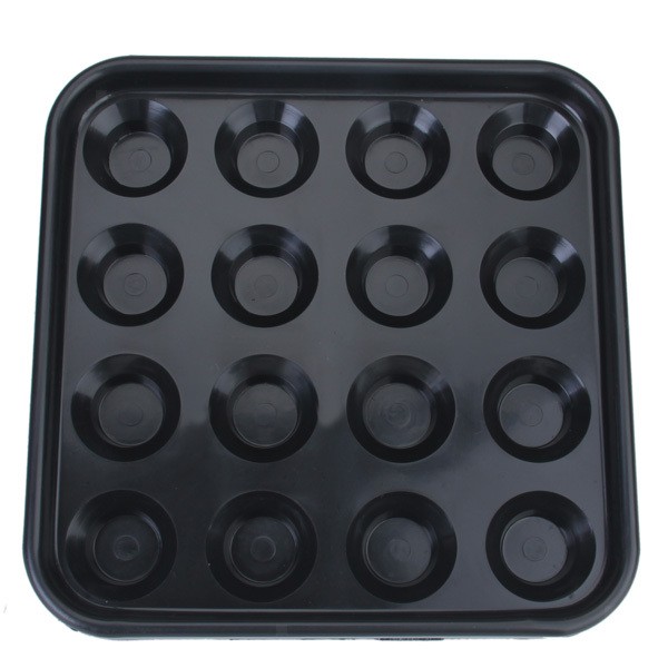 Pool Billiard Ball Tray Holds 16 Balls - Black