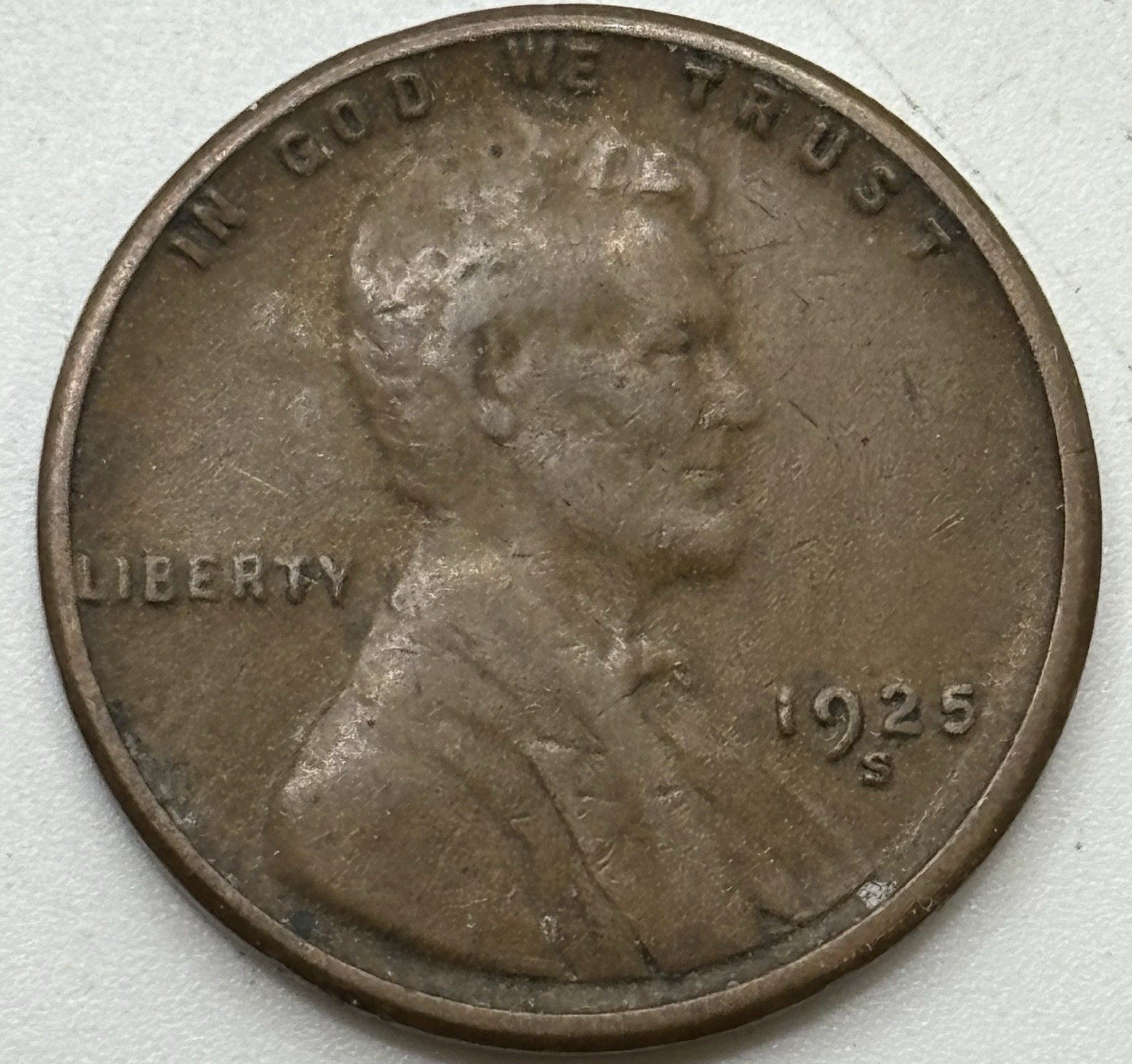 1925 S - Lincoln Wheat Penny - G/VG X-654